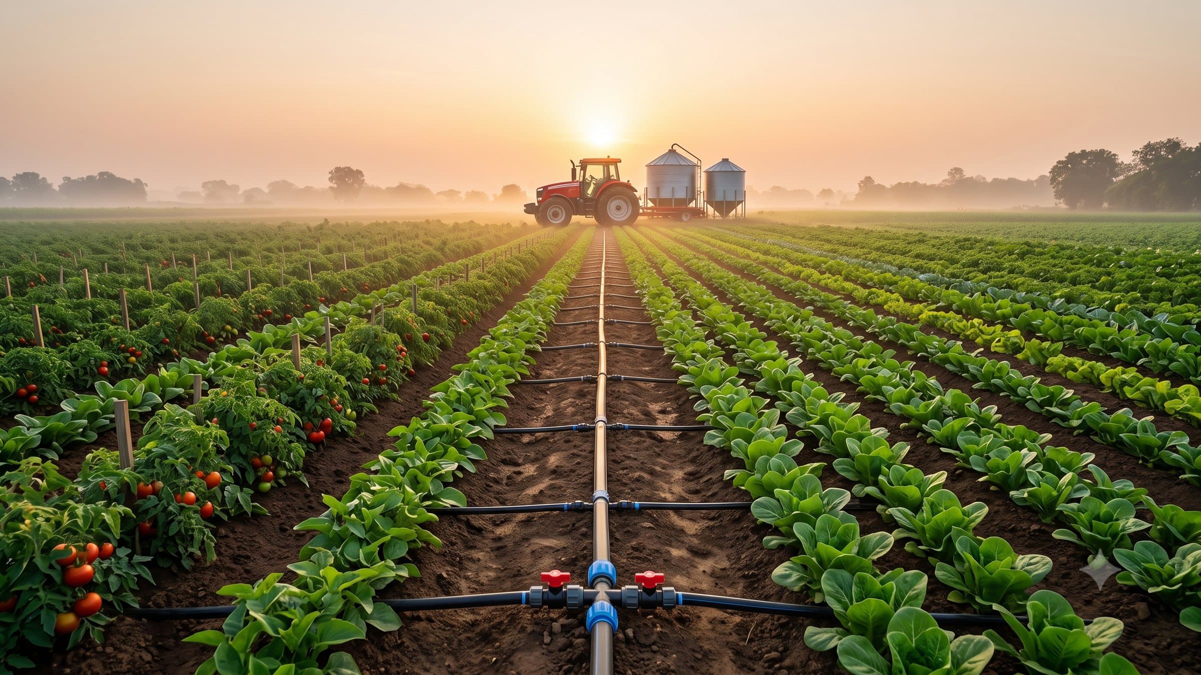 MurliLila Agriculture — fertile farmland at sunrise