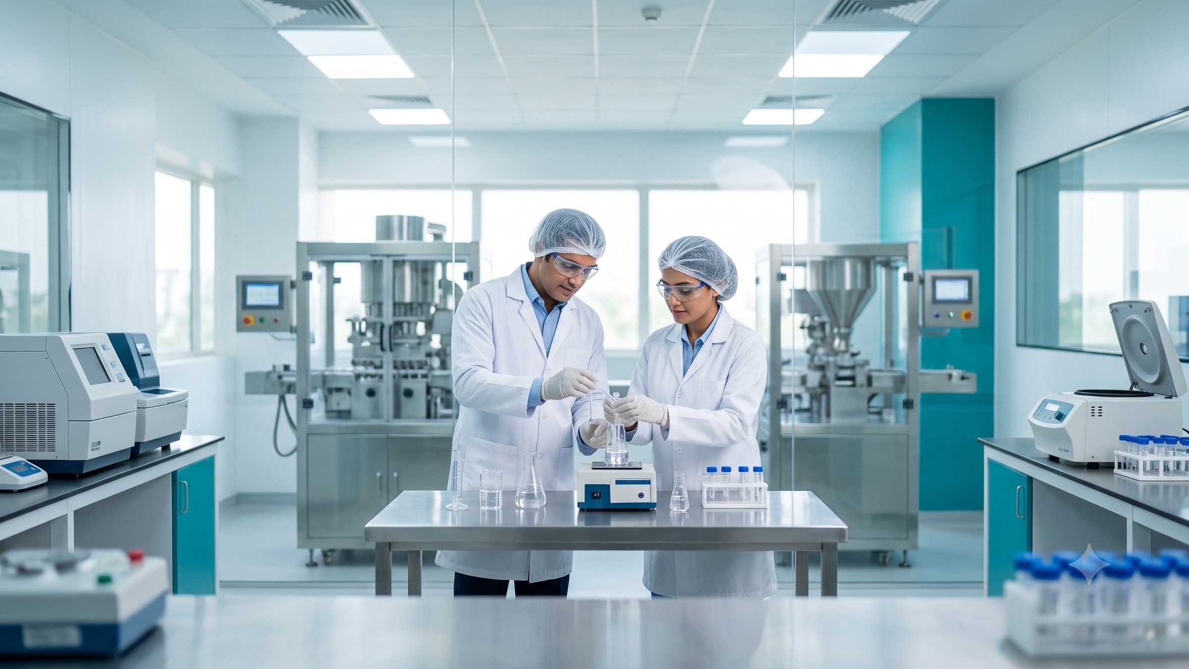 MurliLila Pharma — clean pharmaceutical quality-control laboratory